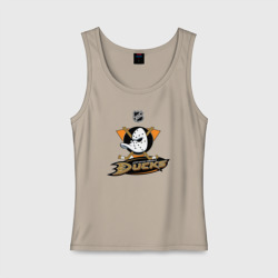 Женская майка хлопок Anaheim Ducks Black