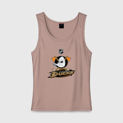 Женская майка хлопок Anaheim Ducks Black