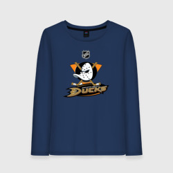 Женский лонгслив хлопок Anaheim Ducks Black