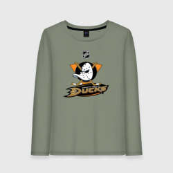 Женский лонгслив хлопок Anaheim Ducks Black