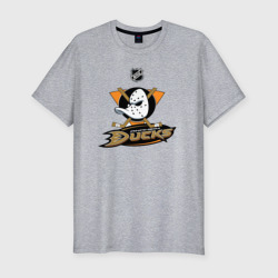 Мужская футболка хлопок Slim Anaheim Ducks Black