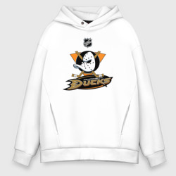 Мужское худи Oversize хлопок Anaheim Ducks Black