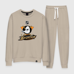 Женский костюм хлопок Anaheim Ducks Black