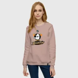 Женский свитшот хлопок Anaheim Ducks Black - фото 2