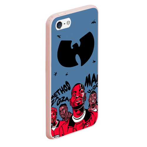 Чехол для iPhone 5/5S матовый Wu-Tang Clan, цвет светло-розовый - фото 3