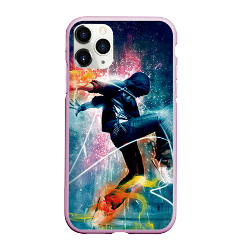 Чехол для iPhone 11 Pro Max матовый Hip hop, цвет розовый