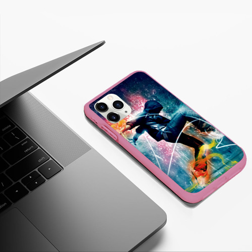 Чехол для iPhone 11 Pro Max матовый Hip hop, цвет малиновый - фото 5