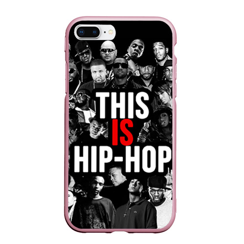 Чехол для iPhone 7Plus/8 Plus матовый Hip hop, цвет розовый