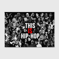 Холст с принтом Hip hop для любого человека, вид спереди №2. Цвет основы: белый