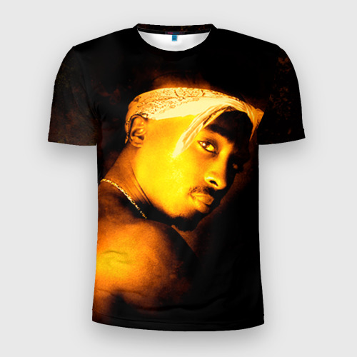 Мужская футболка 3D Slim 2pac