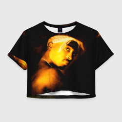 Женская футболка Crop-top 3D 2pac