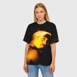 Женская футболка oversize 3D 2pac - фото 2