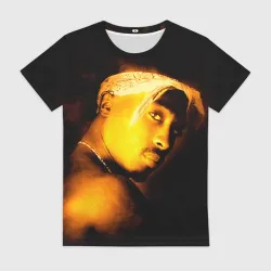 Женская футболка 3D 2pac