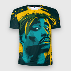 Мужская футболка 3D Slim 2pac