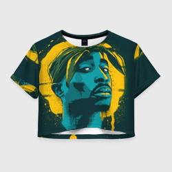 Женская футболка Crop-top 3D 2pac