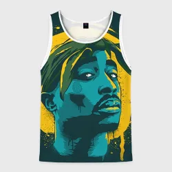 Мужская майка 3D 2pac
