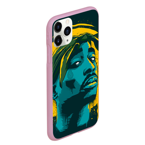 Чехол для iPhone 11 Pro Max матовый 2pac, цвет розовый - фото 3