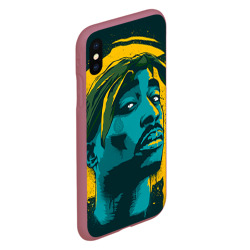 Чехол для iPhone XS Max матовый 2pac - фото 2