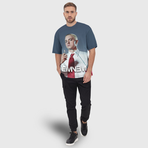 Мужская футболка oversize 3D Eminem, цвет 3D печать - фото 5