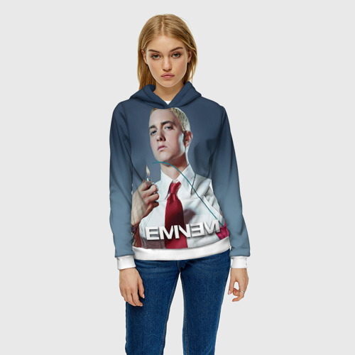 Женская толстовка 3D Eminem, цвет 3D печать - фото 3