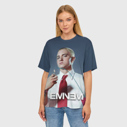 Женская футболка oversize 3D Eminem - фото 2