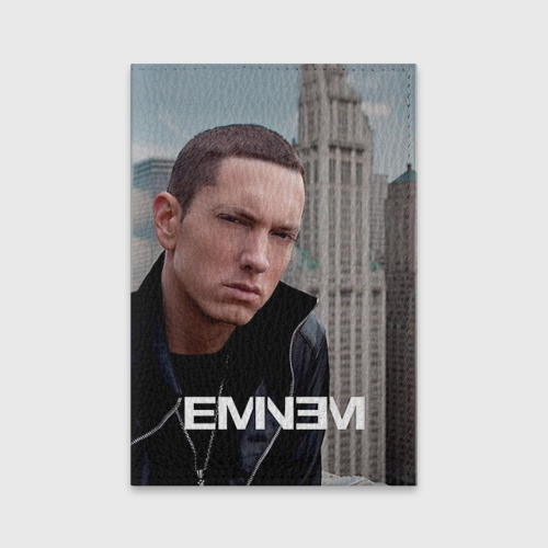 Обложка для паспорта матовая кожа Eminem, цвет желтый