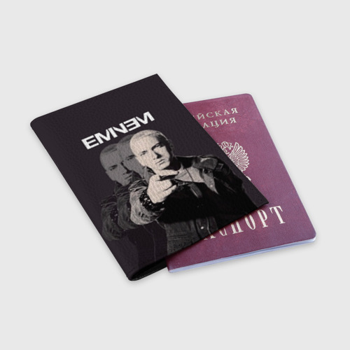 Обложка для паспорта матовая кожа Eminem - фото 3