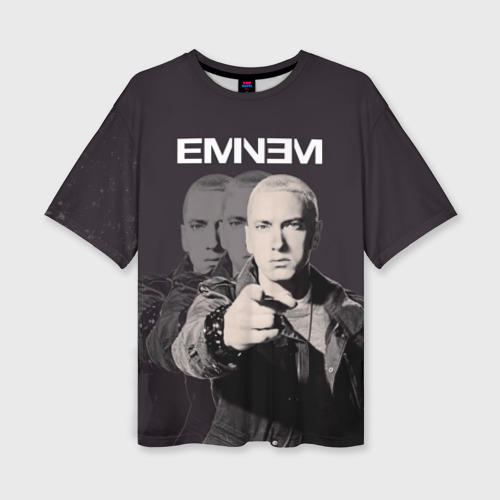 Женская футболка oversize 3D Eminem, цвет 3D печать