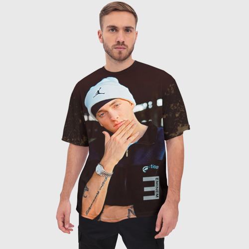 Мужская футболка oversize 3D Eminem, цвет 3D печать - фото 3