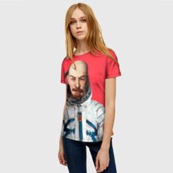 Женская футболка 3D Ленин космонавт - фото 2