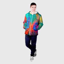 Мужская куртка 3D Абстракция красок - фото 2