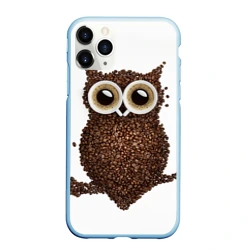 Чехол для iPhone 11 Pro Max матовый Сова из кофе