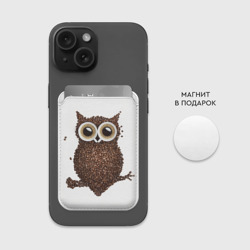 Картхолдер Magsafe магнитный Сова из кофе - фото 2