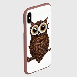 Чехол для iPhone XS Max матовый Сова из кофе - фото 2
