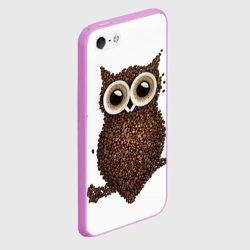 Чехол для iPhone 5/5S матовый Сова из кофе - фото 2