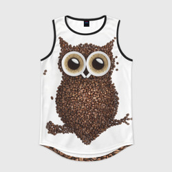 Мужская спортивная майка 3D Сова из кофе