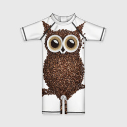 Детский купальный костюм 3D Сова из кофе