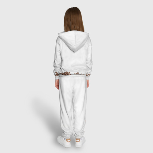 Детский костюм с толстовкой 3D Сова из кофе, цвет белый - фото 6