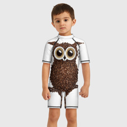 Детский купальный костюм 3D Сова из кофе - фото 2