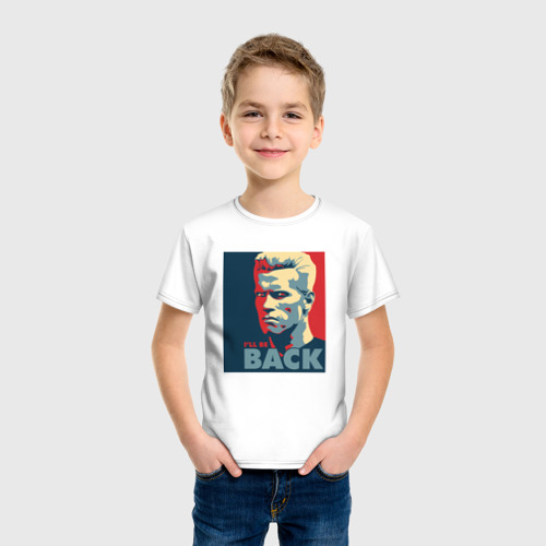Детская футболка хлопок Терминатор, цвет белый - фото 3