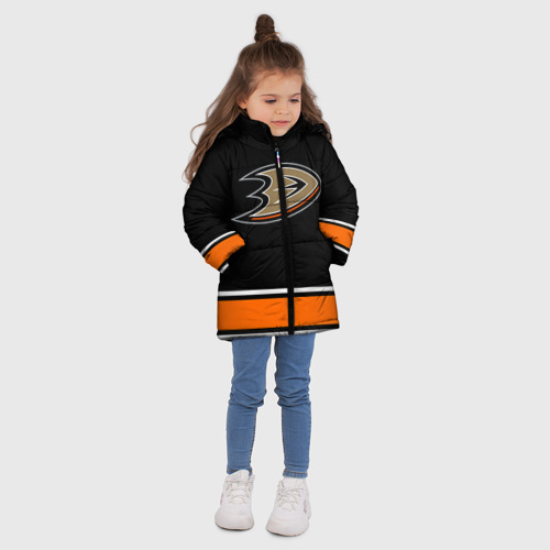 Зимняя куртка для девочек 3D Anaheim Ducks Selanne, цвет черный - фото 5