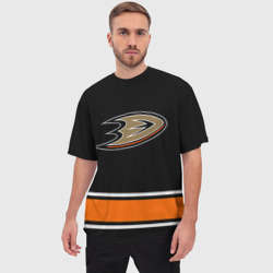 Мужская футболка oversize 3D Anaheim Ducks Selanne - фото 2