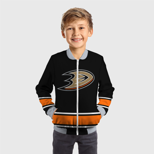 Детский бомбер 3D Anaheim Ducks Selanne, цвет серый - фото 4