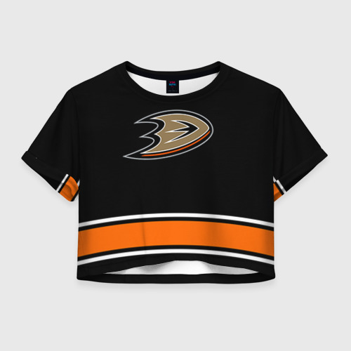 Женская футболка Crop-top 3D Anaheim Ducks Selanne, цвет 3D печать