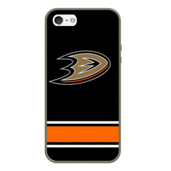 Чехол для iPhone 5/5S матовый Anaheim Ducks Selanne