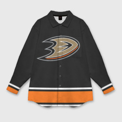 Женская рубашка oversize 3D Anaheim Ducks Selanne