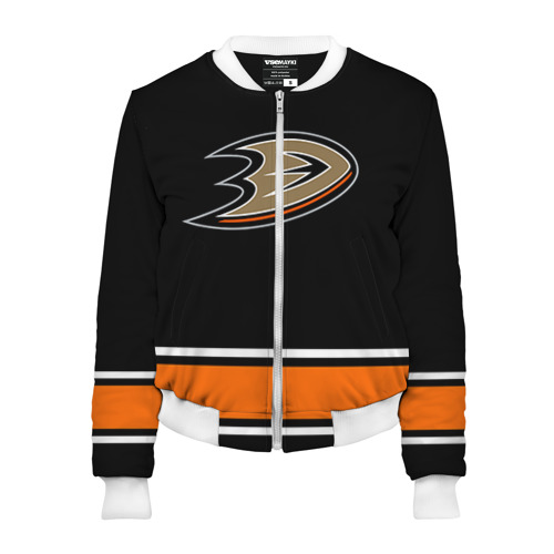 Женский бомбер 3D Anaheim Ducks Selanne, цвет белый