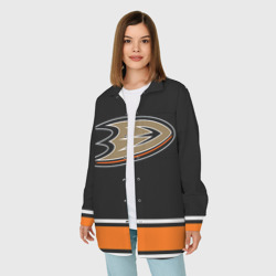 Женская рубашка oversize 3D Anaheim Ducks Selanne - фото 2