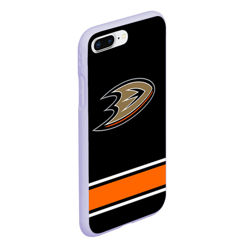 Чехол для iPhone 7Plus/8 Plus матовый Anaheim Ducks Selanne, цвет светло-сиреневый - фото 3