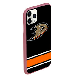 Чехол для iPhone 11 Pro матовый Anaheim Ducks Selanne - фото 2